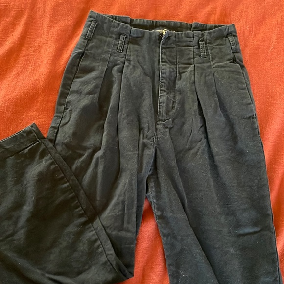 Linen Blend Black Pants Abercrombie - Picture 1 of 2
